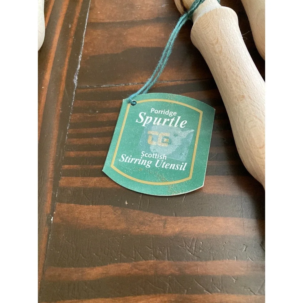 NWT T & G Woodware Ltd Scottish Stirring Utensil Porridge Spurtle Beechwood
